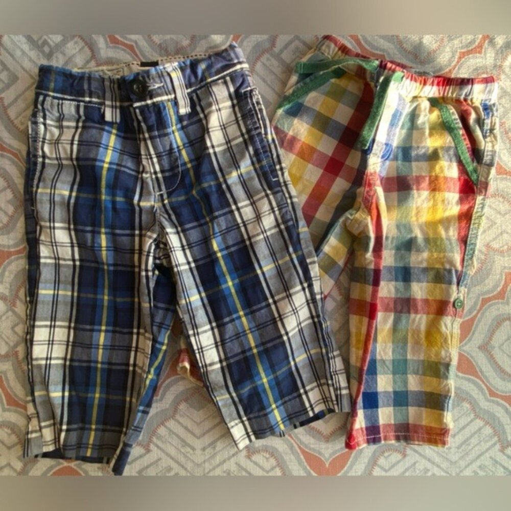 2 Set Baby Boden and Gap Plaid formal Jeans
